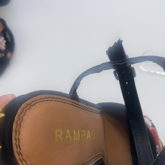 Rampage - Wynne Colorful Beaded Embroidered Embellished Peep Toe Heels Size 7 - Picture 16 of 16